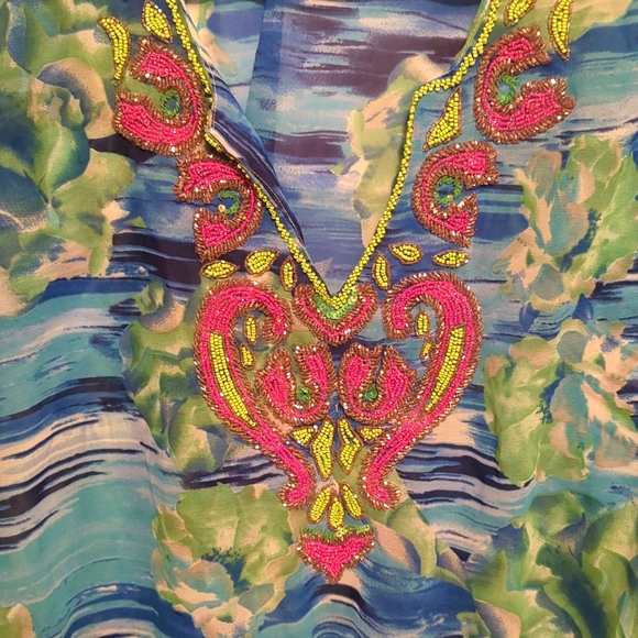 👙🏖️ Swim Cover Up with beading - Picture 2 of 3